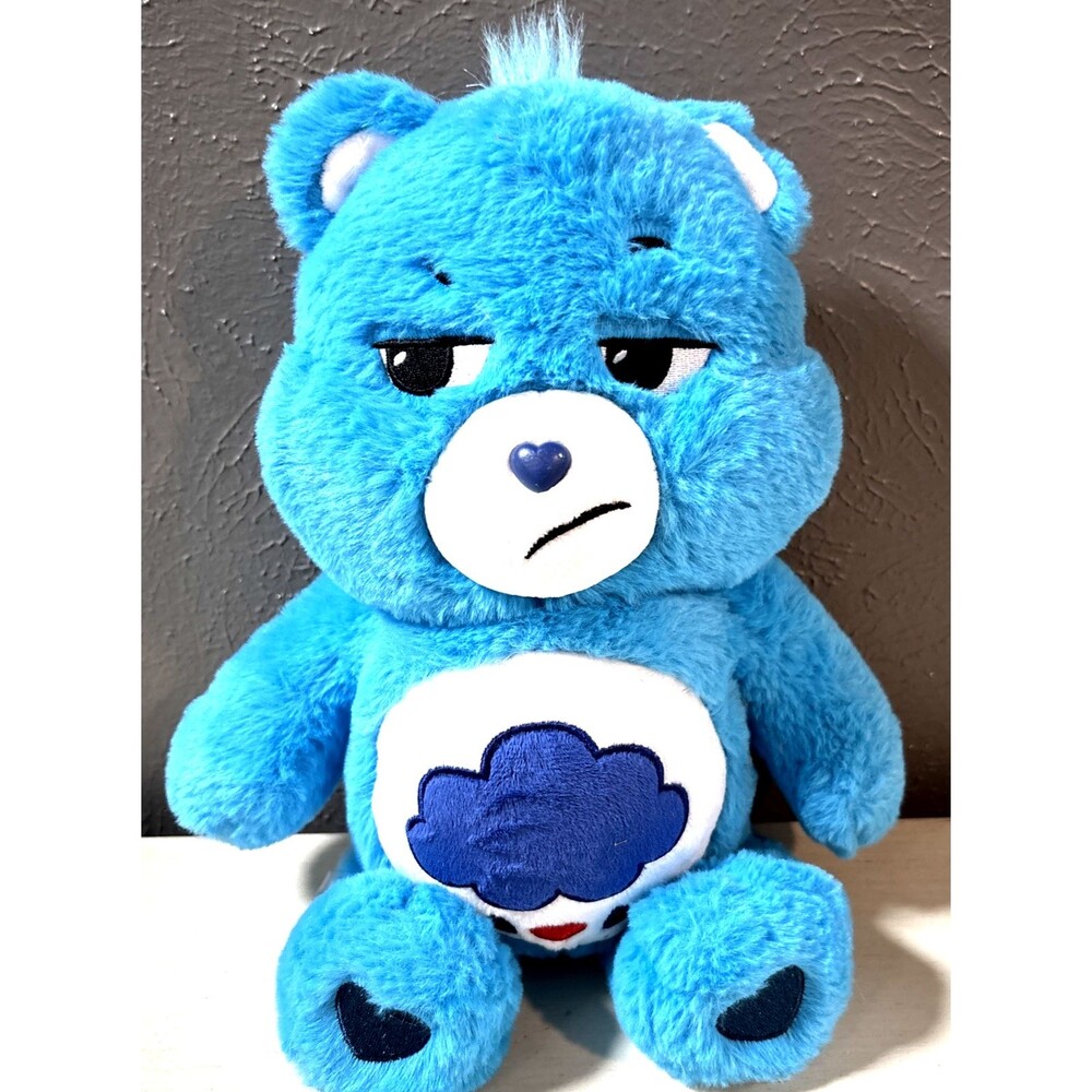 Care Bears Blue Grumpy Bear 14" Plushie Super Soft Stuffed Animal